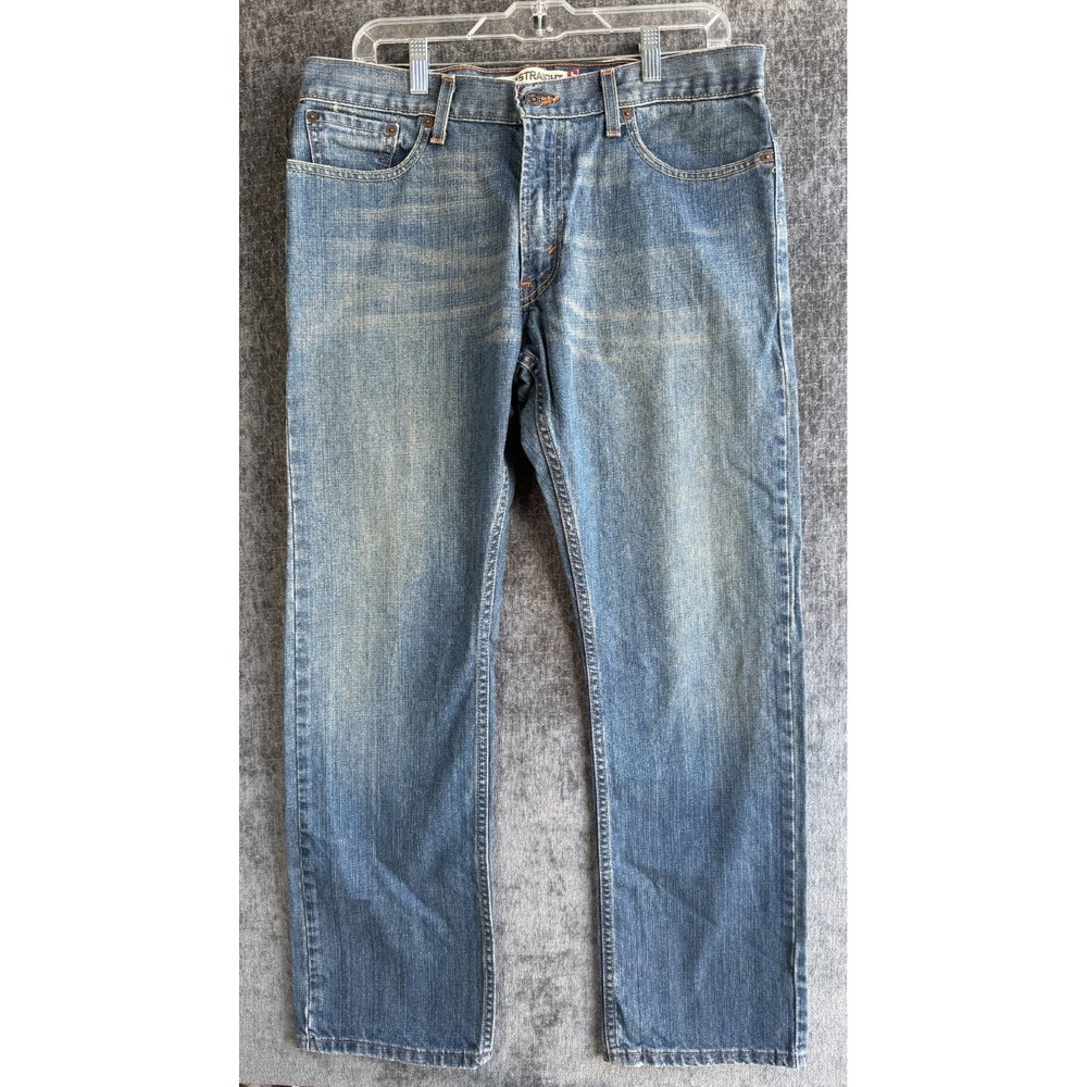 Levi's 514 Slim Straight Jeans Mens 34x30 Blue Medium Wash‎ 100% Cotton Denim